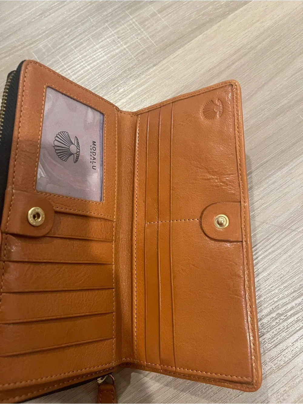 Modalu Tan Leather Continental Wallet